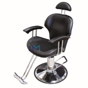 Sillón de barbería, peluquería y maquillaje clásico negro