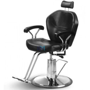 Sillón de barbería, peluquería y maquillaje clásico negro