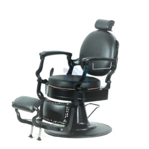 Sillón de barbería vintage negro