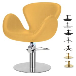 Silla de peluquería en polipiel color ocre