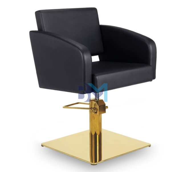 Silla de peluquería en polipiel color negro - Imagen 5