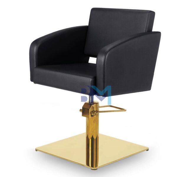 Silla de peluquería en polipiel color negro - Imagen 4