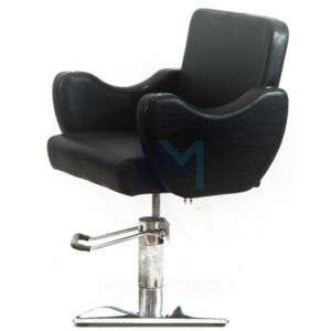 Silla de peluquería en polipiel color negro