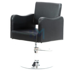 Silla de peluquería en polipiel color negro