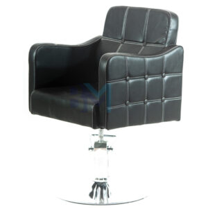 Silla de peluquería en polipiel color negro