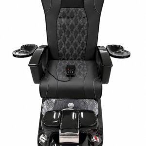 Silla de pedicura spa con bañera negra