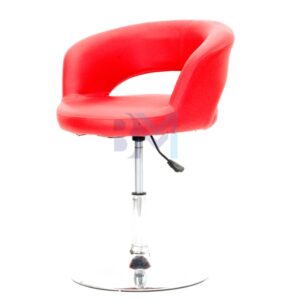 Silla de manicura en polipiel en color rojo