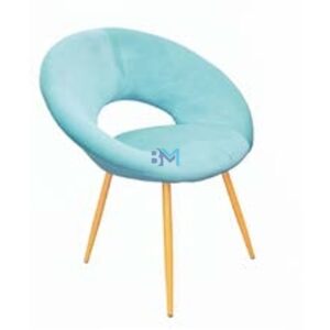 Silla de manicura de terciopelo, disponible en color azul