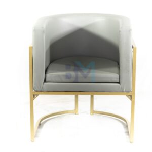 Silla de manicura en polipiel disponible en color gris