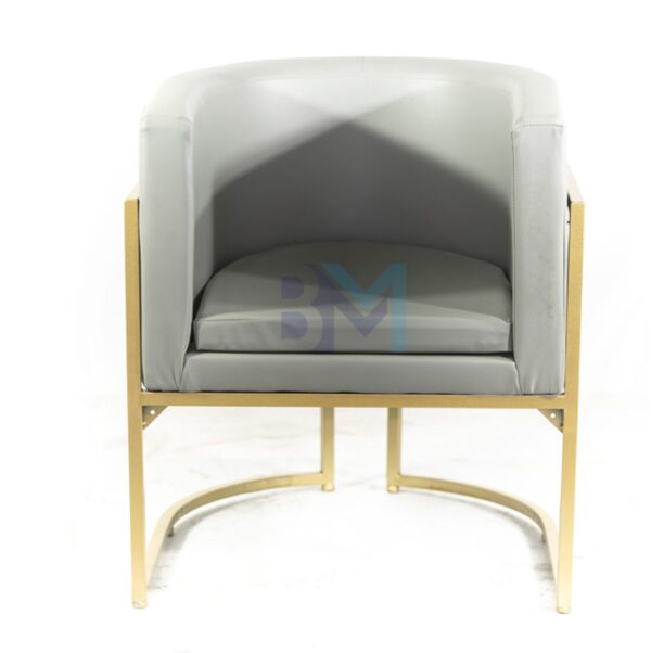 Silla de manicura en polipiel disponible en color gris
