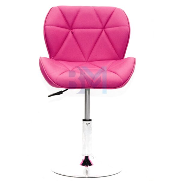 Taburete con respaldo color fuscia