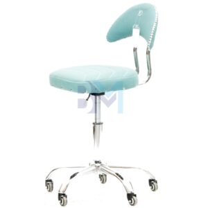 Taburete con respaldo color azul