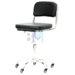 Taburete con respaldo color negro