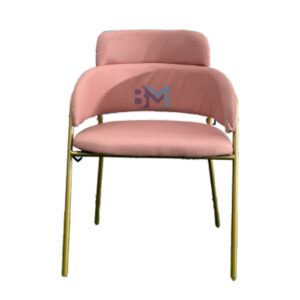 Silla de manicura en polipiel rosado