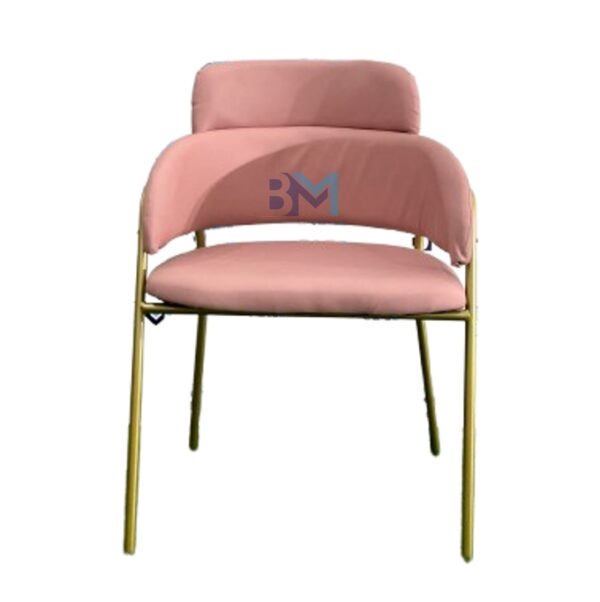 Silla de manicura en polipiel rosado