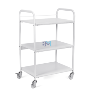 Carrito auxiliar blanco de madera