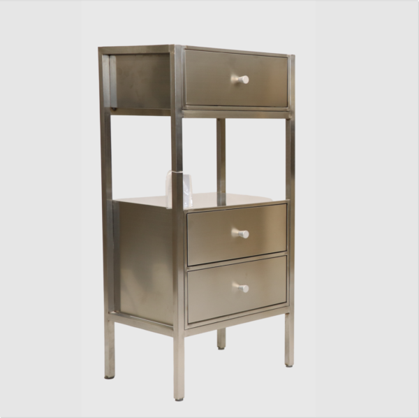 Mueble auxiliar de metal dorado o plateado - Imagen 8