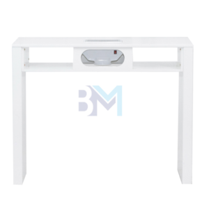 Mesa de manicura individual blanca con aspirador