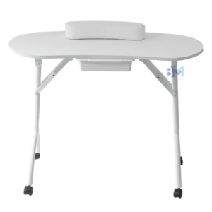 Mesa de manicura individual plegable con cojín