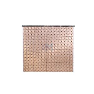 Mostrador de recepción dorado