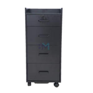 Carrito auxiliar de madera negro