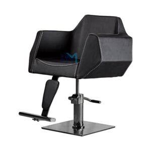 Silla de peluquería en poli piel negro