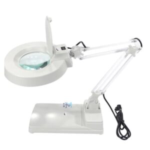 Lupa de sobremesa con brazo flexible