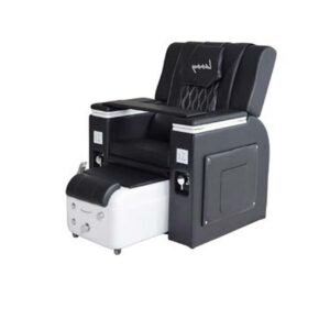 Silla de pedicura spa con bañera negra