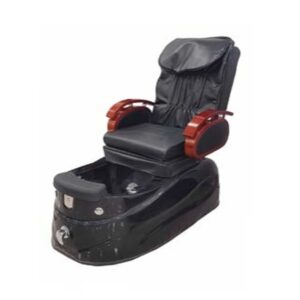 Silla de pedicura spa con bañera negra