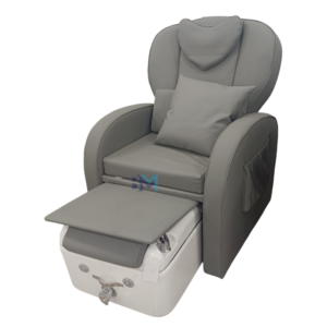 Silla de pedicura gris con spa