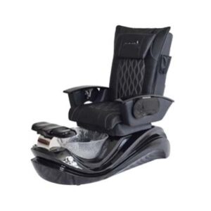 Silla de pedicura spa con bañera negra