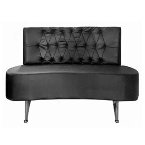 Sofá curvo para sala de espera color negro
