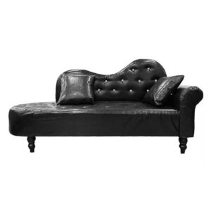 Sofá de espera curvilíneo negro