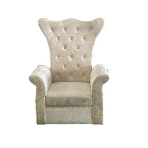 Sillón pedicura beige capitoneado