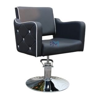Silla de peluquería en polipiel color negro