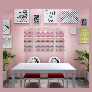 Soporte para esmaltes 3 piezas Blanco