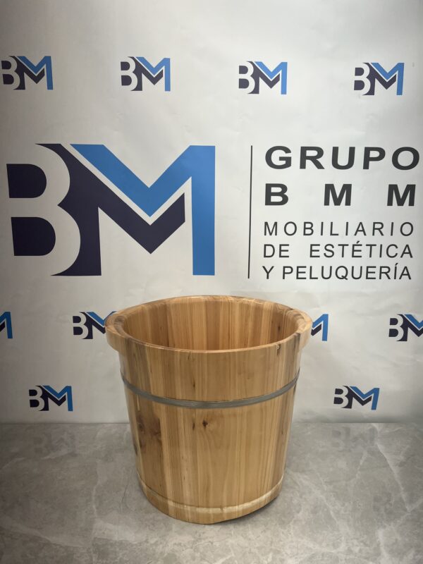 Cubo de pedicura de madera grande