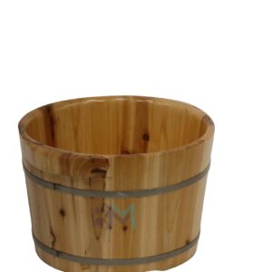Cubo de pedicura de madera pequeño