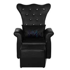 Sillón pedicura negro capitoneado