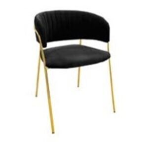 Silla de manicura en terciopelo negro