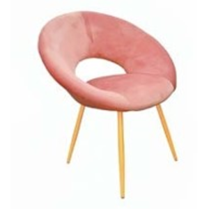 Silla de manicura de terciopelo, disponible en color rosado