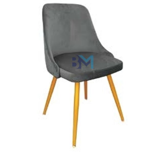 Silla de manicura de terciopelo disponible en color gris