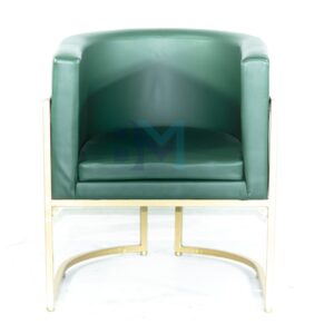 Silla de manicura en polipiel disponible en color verde