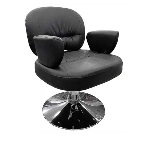 Silla de peluquería en polipiel color negro - Imagen 2