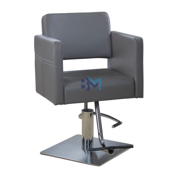 Silla de peluquería en polipiel color gris - Imagen 2