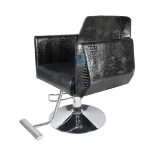 Silla de peluquería en polipiel color negro