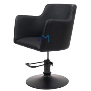 Silla de peluquería en polipiel color negro