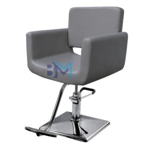 Silla de peluquería en polipiel color gris