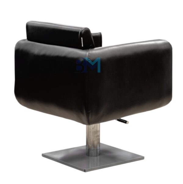 Silla de peluquería en polipiel color negro - Imagen 2