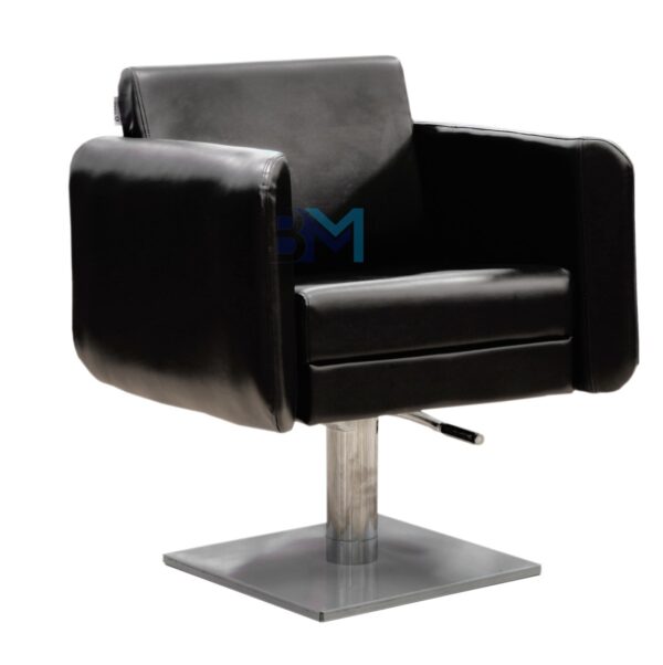 Silla de peluquería en polipiel color negro - Imagen 3